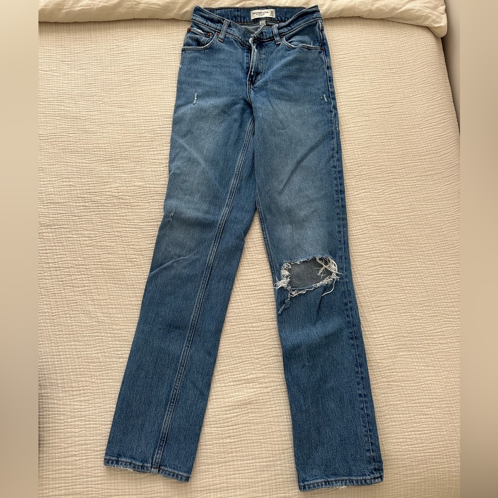 A&F curve love jeans low rise